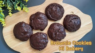 Brownie Cookies @HiBakery  คุกกี้บราวนี่เนื้อหนึบ หน้าแตก คุกกี้ไม่แบน