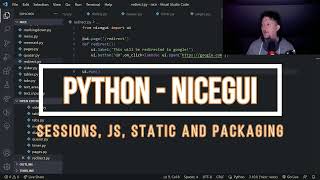 Python - NiceGUI - Sessions, JS, static and packaging