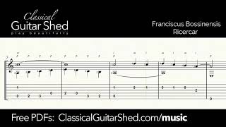 Bossinensis: Ricercar - Free Sheet Music