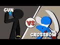 Supreme Duelist Stickman Animation: Gun vs Crossbow