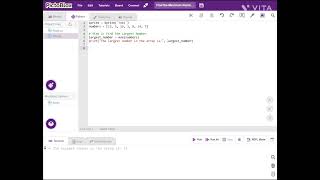 Find the maximum number in an array / Python editor /PictoBlox