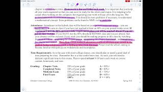 MAT114 hybrid syllabus video-HW/attendance/grades