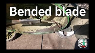 lawnmover with bended blade