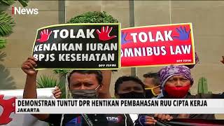 Buruh Demo Tuntut DPR Hentikan Pembahasan RUU Cipta Kerja - iNews Sore 29/07