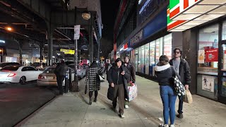 Friday Night in NYC: Walking Ditmars Boulevard \u0026 Steinway Street in Astoria