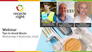 Webinar - Tips to Avoid Waste, 11 Nov 2020