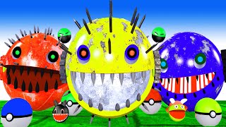 ROBOT PACMAN VS MS PACMAN VS PACMAN MONSTER IN POKEMON A NEW BATTLE BETWEEN ROBOTS #pacman #2024