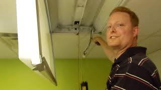 How to retrofit a 4ft ceiling fixture with LED magnetic strips (in 8 minutes)