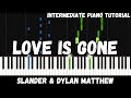Slander - Love Is Gone ft. Dylan Matthew (Intermediate Piano Tutorial)