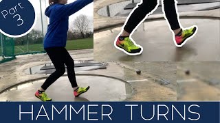 Learn Hammer turns for beginners - Introduction to Hammer Throwing Technique