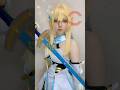 kawai Lumine with Sword ⚔️ Genshin Impact Cosplay #shorts