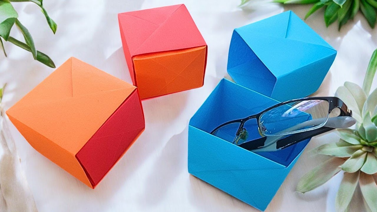 1 Sheet Of A4 Paper To Make A Simple Origami Box Easy Paper Crafts No