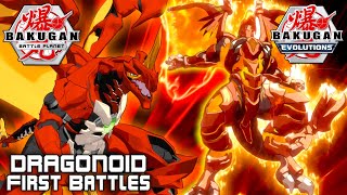 First DRAGONOID Battle In All Seasons - Bakugan Evolutions, Battle Planet, Armored Alliance & Geogan