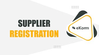 Supplier Registration | eKomn
