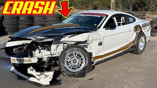 RARE 2018 Ford Mustang Cobra Jet CRASH into Wall Drag Racing