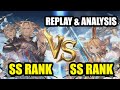 DORA (Lowain) vs KEY (Charlotta) - High Level Rank Match Replay + Analysis - Granblue Versus