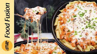 Penne Pasta with Hot Cheesy Chicken Recipe by Food Fusion