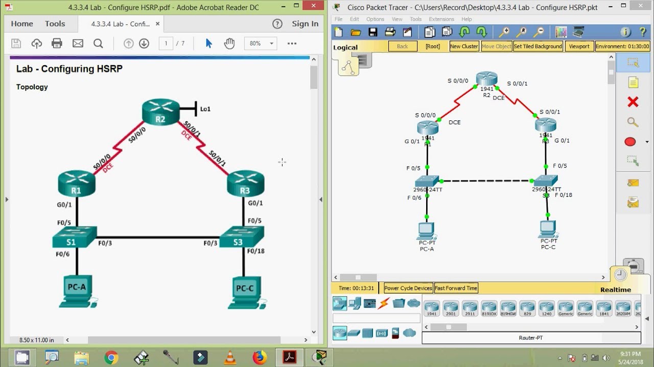 4.3.3.4 Lab - Configure HSRP - YouTube