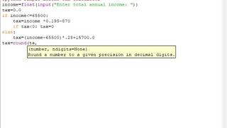 python simple income tax calculator