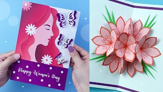 Cách Làm Thiệp 20/10 Đơn Giản Và Đẹp / Thiệp Hoa Nổi 3D / DIY Women's Day Card Easy