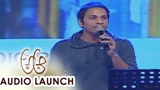 yellipomake song perf A Aa Audio Launch LIVE || Nithiin, Samantha, Trivikram, Mickey J Meyer