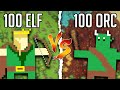 100 ELF vs 100 ORC - WorldBox Indonesia