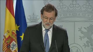 Declaración de Mariano Rajoy sobre la aplicación del art. 155