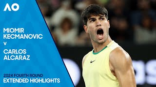 Miomir Kecmanovic v Carlos Alcaraz Extended Highlights | Australian Open 2024 Fourth Round