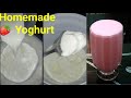 HOW TO MAKE STRAWBERRY YOGHURT AT HOME WITHOUT YOGHURT MAKER WITH 4 INGREDIENTS ONLY