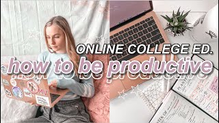 How To Be Productive For Online College! Tips + Habits For Online School 2020 // Isabella LoRe