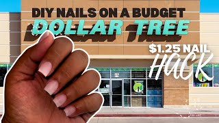 DOLLAR TREE BAKING SODA NAIL HACK | ACRYLIC NAIL DUPE | THE BEST DUPE FOR NAILS ONLY $1.25