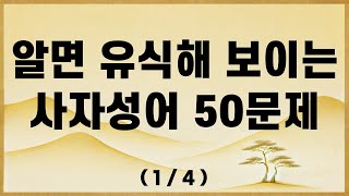 알면 엄청 유식해 보이는 사자성어 퀴즈 50문제1/4