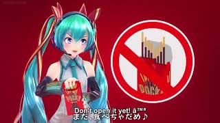 Hatsune Miku Frozen Pocky Commercial Eng Sub