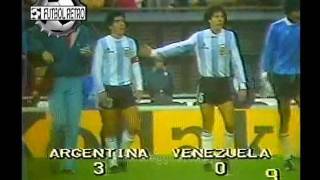 Argentina 3  vs Venezuela 0 Eliminatorias 1985 Clausen, Russo, Maradona FUTBOL RETRO TV