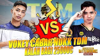 VOKEY CABAR NUKK TDM !! KALAH BAGI 2500 UC DIPERSAKSIKAN OLEH ICAAYANG