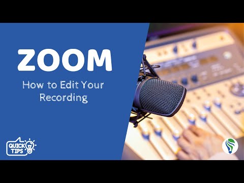 How to Edit a Zoom Recording Locally or in the Cloud