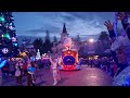 disneyland paris 4k 🎄 tree lightning ceremony at town square christmas season 2023