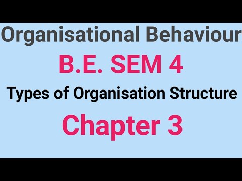 Types Of Organisation Structure || Chapter - 3 || OB || B.E. Sem - 4 ...