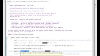 SPRING FRAMEWORK SINGLETON BEAN SCOPE DEMO ECLIPSE