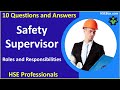 Understanding the Global Roles and Responsibilities of a Safety Supervisor - Safety Training