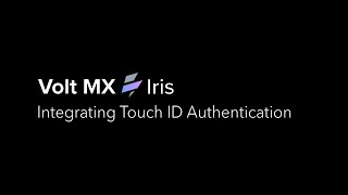 Volt MX APIs – Touch ID