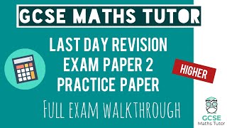 Last Day Revision Predicted Paper 2 Exam - June 7th 2023 | Higher Exam Walkthrough | TGMT