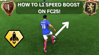 HOW TO L1 SPEED BOOST ON FC25! L1 SPEED BOOST TUTORIAL!