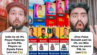 IPL Highest Paid Players 🇮🇳 Vs PSL Highest Paid Players 🇵🇰