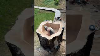 Carving the stump tub