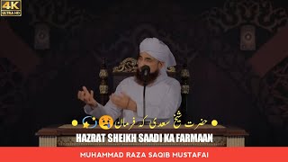 Hazrat Sheikh Saadi Ka Farmaan 😢💫 ! || WhatsApp Status || Raza SaQib Mustafai || Islamic Status