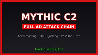 Mythic C2 - Full Active Directory Attack Chain (Kerberoasting, DLL Hijacking, Pass-the-Hash)