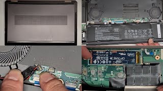 HP Spectre x360 Convertible 15-eb1043dx Disassembly SSD Upgrade Battery Replacement Repair No RAM