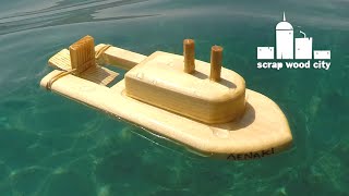 DIY wooden toy boat