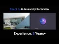 ReactJs & JavaScript 🎉 Mock Frontend Interview | Must Watch